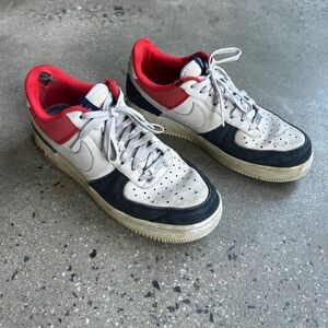 Nike Air Force 1 LOW 'USA Denim' Red White Blue Sneakers
